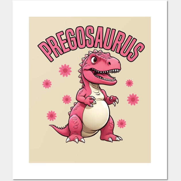 Pregosaurus, Pregnant Tyrannosaurus Rex Wall Art by Coralgb